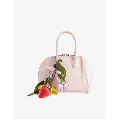 Self-portrait Womens Pink Embossed Leather Mini Handbag