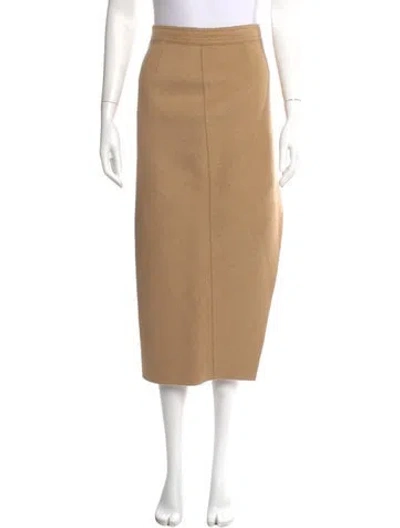 Pre-owned Self-portrait Wool Midi Length Skirt In Brown
