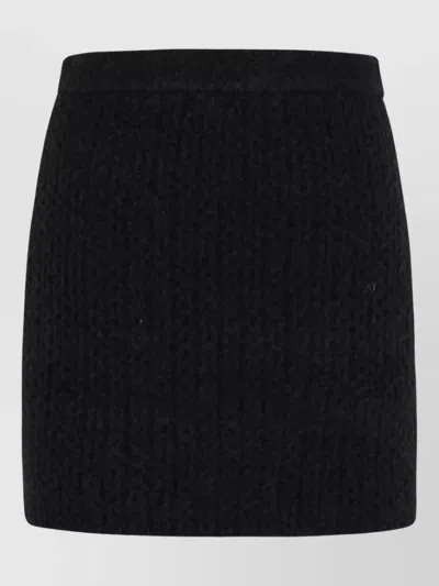 Self-portrait Wool-blend Fitted Skirt In Multi