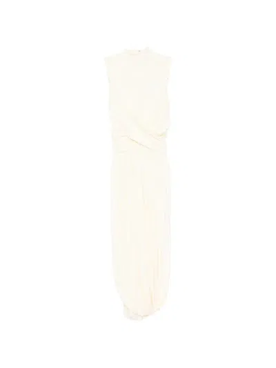 Self-portrait Yellow Jersey Wrap Midi Dress