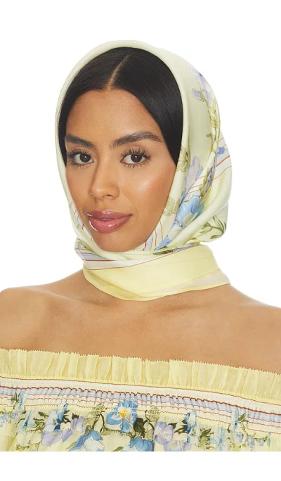 Self-portrait Yellow Floral Scarf In Neutral