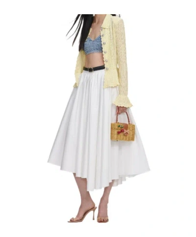 Self-portrait Pointelle-knit Ruffled Cardigan In Neutral