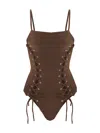 Selia Richwood Ada Onepiece Swimsuit In Brown
