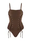Selia Richwood Ada Onepiece Swimsuit In Brown