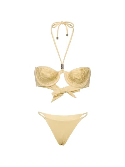 Selia Richwood Amy Shirred Underwired Bikini In Blue