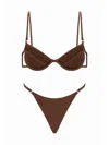 Selia Richwood Amy Bikini Swimsuit In Brown