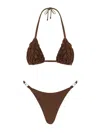 Selia Richwood Lia Bikini Swimsuit In Brown