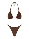 Selia Richwood Lia Bikini Swimsuit In Brown