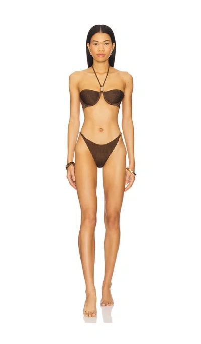 Selia Richwood Gal Bikini Set In Brown