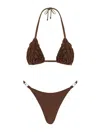 Selia Richwood Lia Bikini Swimsuit In Brown
