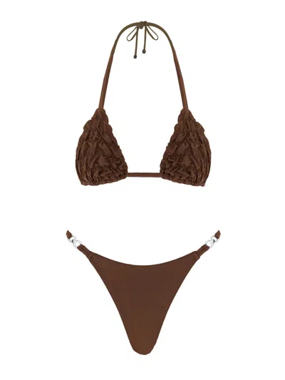 Selia Richwood Lia Bikini Swimsuit In Brown