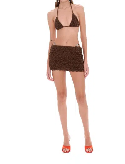 Selia Richwood Lia Mini Beach Skirt In Brown