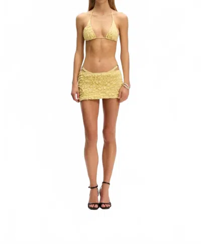 Selia Richwood Lia Mini Skirt In Butter Yellow In Gold