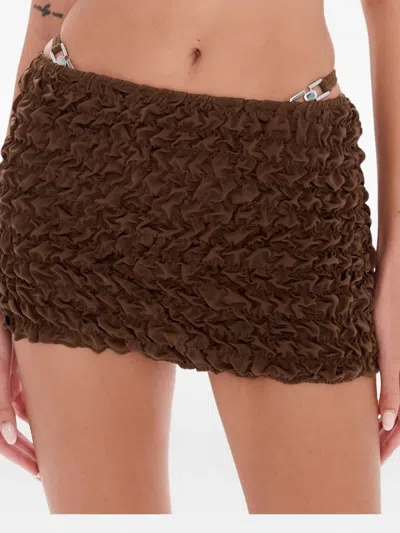 SELIA RICHWOOD LIA RUFFLED CHAIN MINI BEACH SKIRT