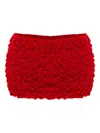 Selia Richwood Lia Textured Mini Skirt In Red