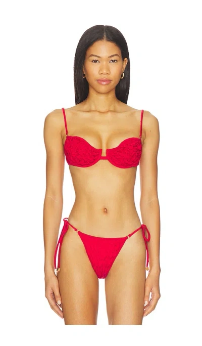 Selia Richwood Misa Underwire Bikini Top In Red