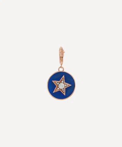 Selim Mouzannar 18ct Rose Gold Blue Star And Diamond Charm
