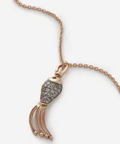 Selim Mouzannar 18ct Rose Gold Fish For Love Pendant Necklace