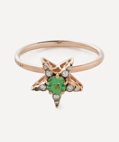 Selim Mouzannar 18ct Rose Gold Istanbul Tsavorite And Diamond Star Ring