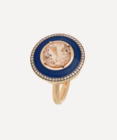 Selim Mouzannar 18ct Rose Gold Mina Morganite And Diamond Ring