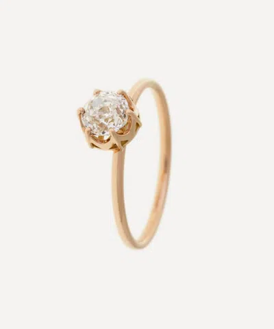 Selim Mouzannar 18ct Rose Gold Solitaire Diamond Ring