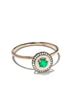 Selim Mouzannar 18kt Rose Gold Diamond Emerald Mina Ring In Rose Gold