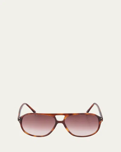 Selima Optique Money 2 Aviator Sunglasses In E2 Auburn Tortoise