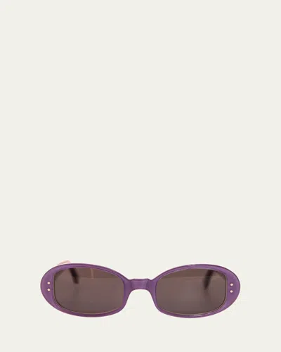 Selima Optique X Zankov Carolyn Oval Acetate Sunglasses