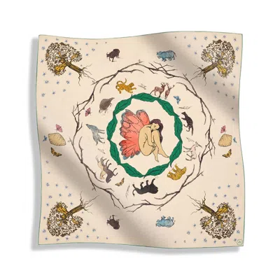 Selin Kucuksoz Women's In Nature's Embrace Silk Neckerchief In Blue