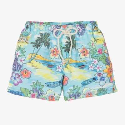 Selini Action Kids' Boys Blue Tropical-print Swim Shorts
