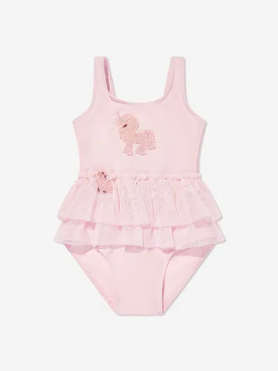 Selini Action Kids'  Girls Bow Bikini In Pink