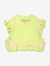 Selini Action Girls Butterflies Kaftan In Green