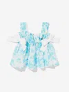 Selini Action Girls Butterflies Sleeveless Top In Blue