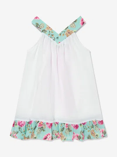 Selini Action Babies'  Girls Floral Beach Dress In White