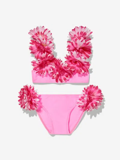 Selini Action Kids' Girls Flower Bikini In Pink
