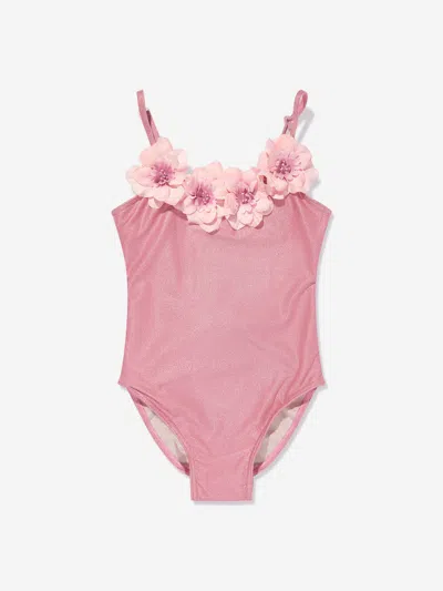 Selini Action Kids'  Girls Flower Swimsuit In Pink