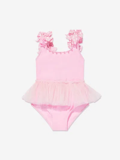 Selini Action Kids'  Girls Tutu Swimsuit In Pink