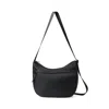 Selini New York Adjustable Strap Nylon Crescent Bag In Black In Black
