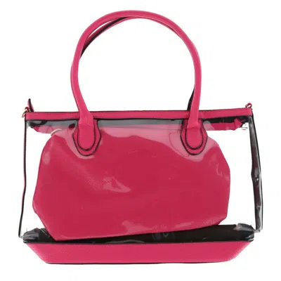 Selini Women's Two Piece Clear Tote & Matching Clutch In Multi