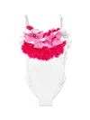 Seliniaction Bow-embellished Swimsuit In White