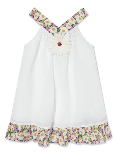 Seliniaction Kids' Daisy Beach Dress In White