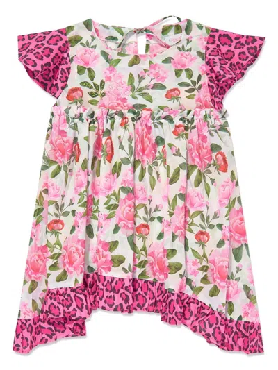 Seliniaction Kids' Floral-print Dress In Multicolour