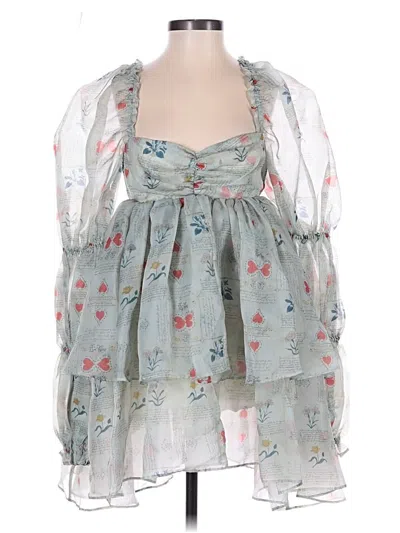 Pre-owned Selkie Cocktail Dress In Gray