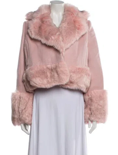 Pre-owned Selkie Faux Fur Jacket W/ Tags In Pink