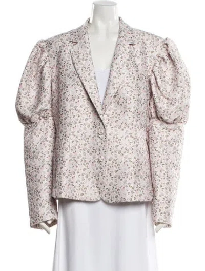 Pre-owned Selkie Floral Print Blazer In Neutral