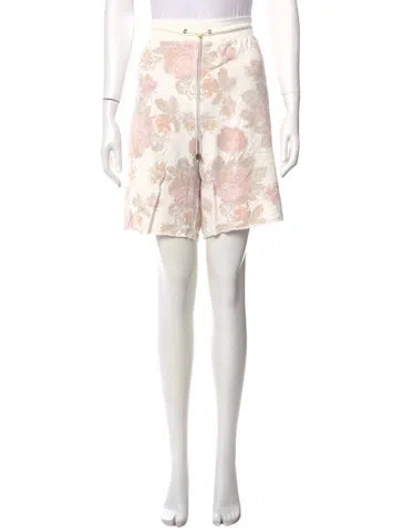 Pre-owned Selkie Floral Print Knee-length Shorts In Pink
