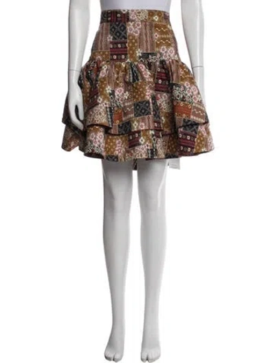 Pre-owned Selkie Floral Print Knee-length Skirt W/ Tags In Multi
