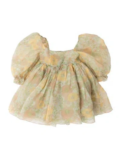 Pre-owned Selkie Floral Print Mini Dress In Green