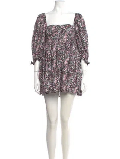 Pre-owned Selkie Floral Print Mini Dress In Multi