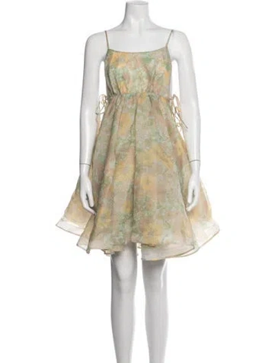 Pre-owned Selkie Floral Print Mini Dress In Multicolor